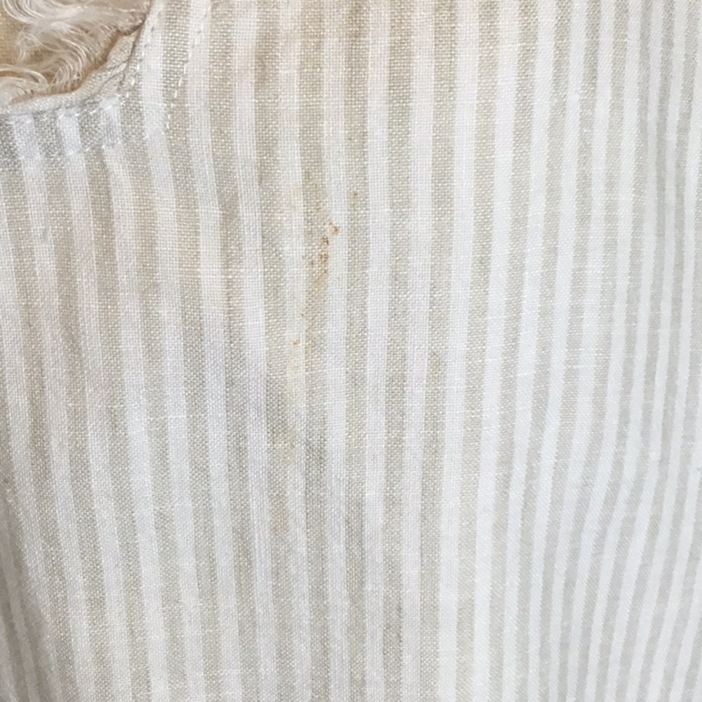 Tommy Bahama Two Palms Ruffle White/tan Striped Shift Dress - Picture 8 of 12